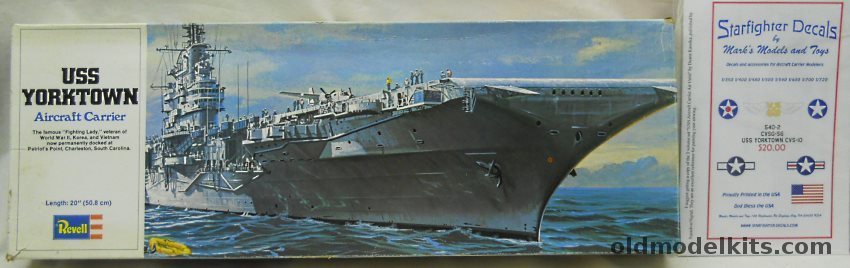 Revell 1/547 CV-10 USS Yorktown Angled Deck Carrier With Starfighter Decals, H446 plastic model kit